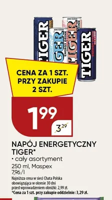 Napój energetyczny Tiger promocja w Chata Polska