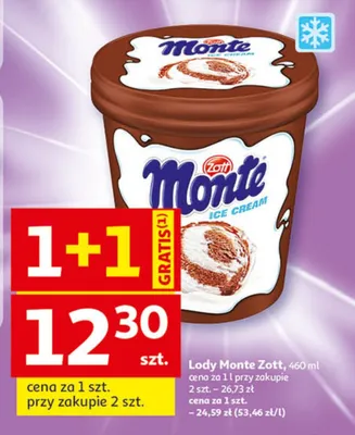 Lody Monte Zott promocja w Auchan