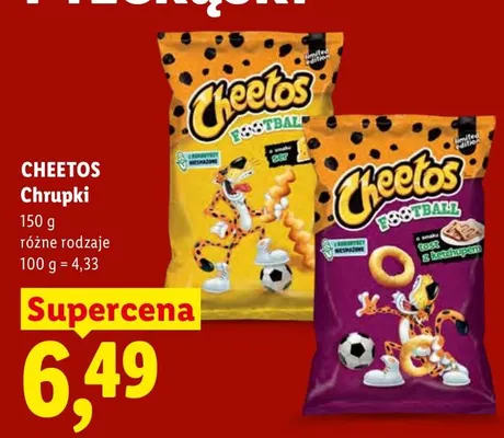 Chrupki Cheetos Football o smaku tostu z ketchupem promocja w Lidl