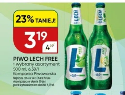 Piwo Lech Free promocja w Chata Polska