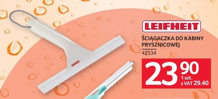 Ściągaczka do kabiny prysznicowej LEIFHEIT promocja w Selgros