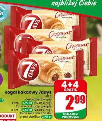Rogal kakaowy 7 Days promocja w Dino