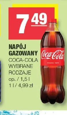 Napój gazowany Coca-Cola Original Taste promocja w SPAR