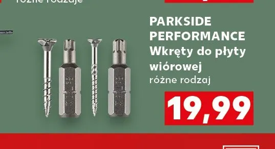 Wkręty do płyty wiórowej Parkside Performance promocja w Kaufland
