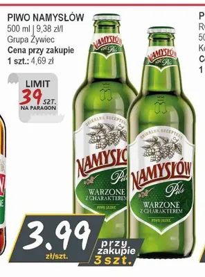 Piwo Namysłów Pils promocja w Słoneczko