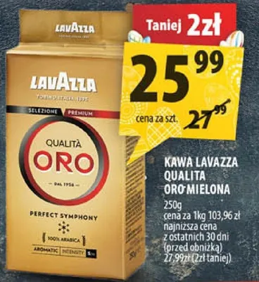 Kawa Qualita Oro mielona promocja w Arhelan
