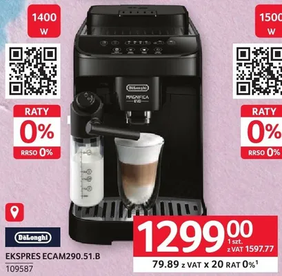 Ekspres DELONGHI EKSPRES ECAM290.51.B promocja w Selgros