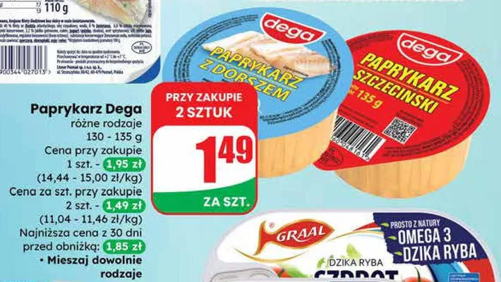 Paprykarz różne rodzaje promocja w Dino