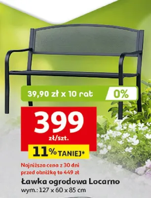 Ławka ogrodowa Locarno Gardenstar promocja w Auchan