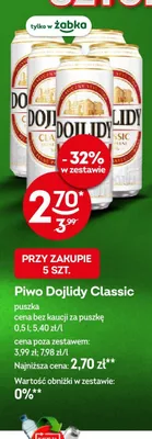Piwo Dojlidy Classic promocja w Żabka