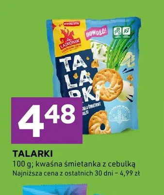 Talarki kwaśna śmietanka z cebulką Lajkonik promocja w Stokrotka