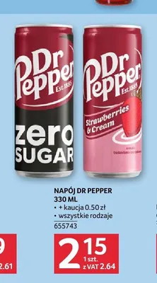 Napój Dr Pepper Zero Sugar promocja w Selgros