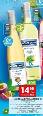 Wino bezalkoholowe Monte Santi Frizzante Free 0% Mojito Moscato promocja w Twój Market