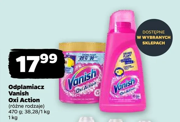 Odplamiacz Vanish Oxi Action promocja w Netto