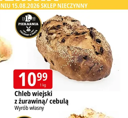 Chleb wiejski z żurawiną promocja w Leclerc