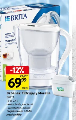 Dzbanek filtrujący Marella 1 opak. promocja w Intermarche