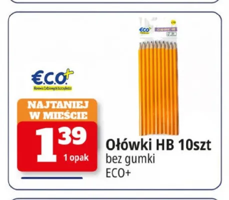 Ołówki HB Eco+ 10 sztuk bez gumki promocja w Leclerc
