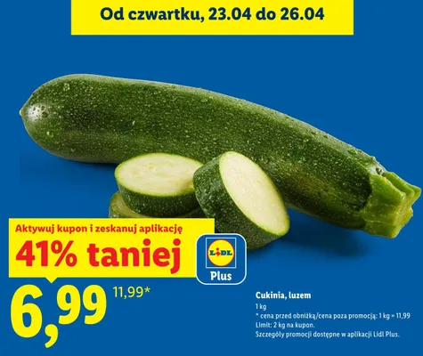 Cukinia luzem promocja w Lidl