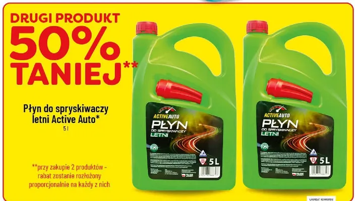 Płyn do spryskiwaczy letni Active Auto promocja w POLOmarket