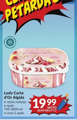Lody Carte d'Or Algida promocja w Makro