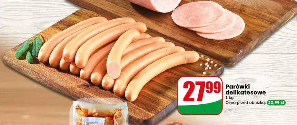 Parówki delikatesowe AGRO Rydzyna promocja w Dino