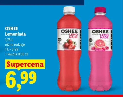 Lemoniada Oshee Vitamin Lemonade grejpfrut promocja w Lidl