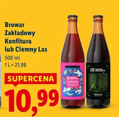 Piwo Browar Zakładowy Konfitura  promocja w Lidl