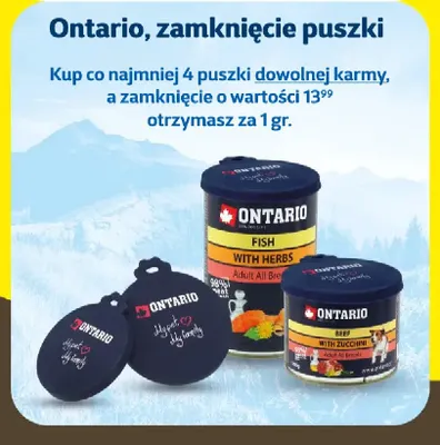 Karma dla psa w puszkach Ontario promocja w Super Zoo