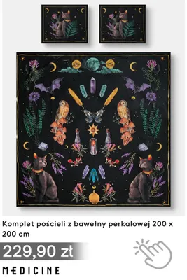Komplet pościeli z bawełny perkalowej 200x200 cm Medicine promocja w Medicine