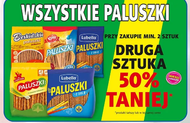 Paluszki różne rodzaje promocja w Prim Market