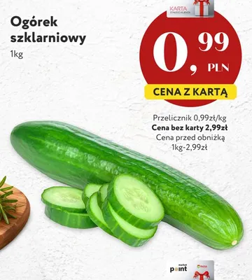 Ogórek szklarniowy promocja w Market Point