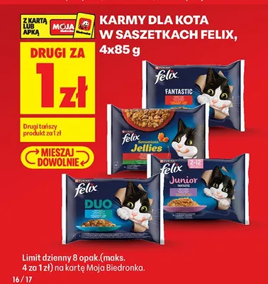 Karma dla kota w saszetkach Felix Fantastic promocja w Biedronka