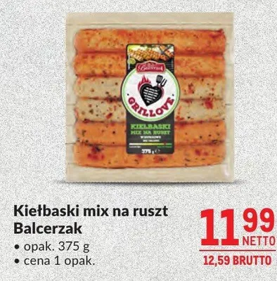 Kiełbaski mix na ruszt Balcerzak promocja w Makro