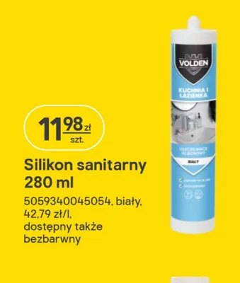 Silikon sanitarny biały promocja w Castorama