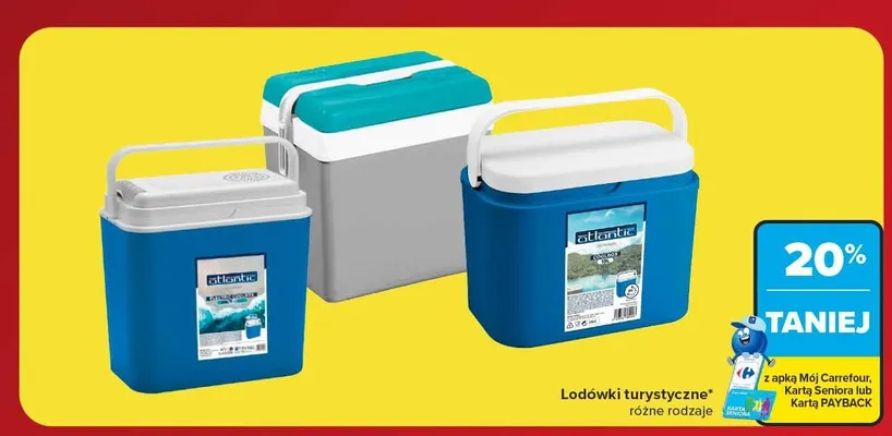 Lodówka turystyczna Atlantic promocja w Carrefour