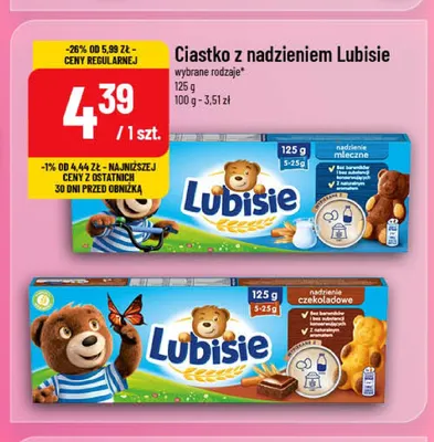 Ciastko z nadzieniem mlecznym Lubisie 5-pak promocja w POLOmarket