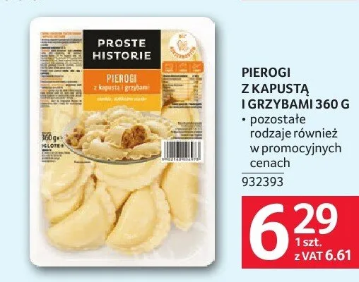 Pierogi z kapustą i grzybami Proste Historie promocja w Selgros