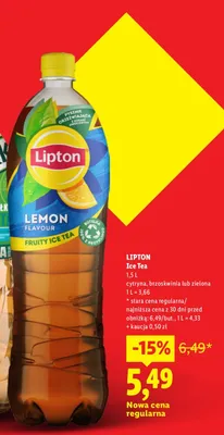 Herbata mrożona Lipton Ice Tea cytryna promocja w Lidl