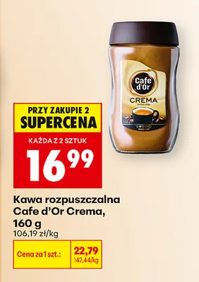 Kawa rozpuszczalna Cafe d'Or Crema promocja w Biedronka