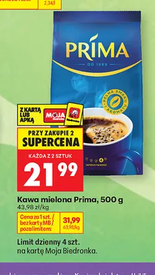 Kawa mielona Prima promocja w Biedronka