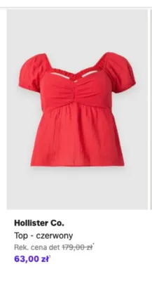 Top Hollister Co. czerwony promocja w Lounge by Zalando