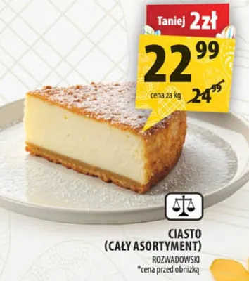 Ciasto (cały asortyment) różanowocem promocja w Arhelan