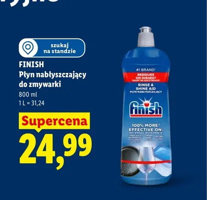 Płyn nabłyszczający do zmywarki Finish Rinse & Shine Aid promocja w Lidl