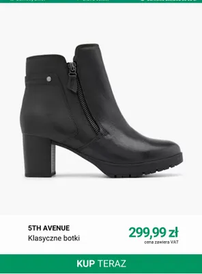 Klasyczne botki 5th Avenue promocja w Deichmann