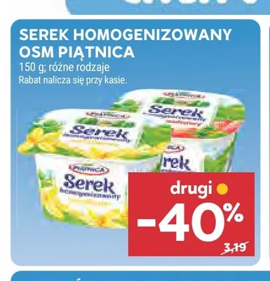 Serek homogenizowany OSM Piątnica promocja w Stokrotka