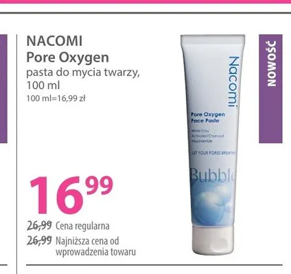 Pasta do mycia twarzy Nacomi Pore Oxygen promocja w Hebe