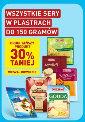 Sery w plastrach do 150 gramów promocja w Aldi