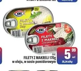 Filety z makreli w sosie pomidorowym BMC promocja w Tomi Markt