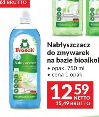 Nabłyszczacz do zmywarek na bazie bioalkoholu Frosch promocja w Makro