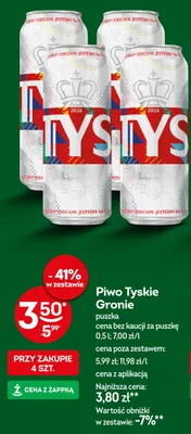Piwo Tyskie Gronie promocja w Żabka